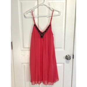 Express Beaded Coral Dress